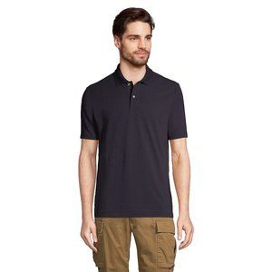 Lands' End Men's Short Sleeve Basic Mesh Polo ,Classic Navy, NWT